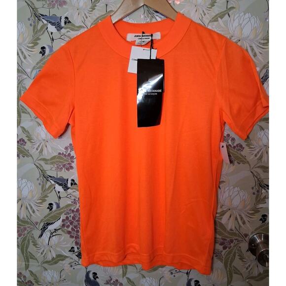 Comme des garcons By Junya Watanabe Neon Orange T shirt women medium NWT - Picture 2 of 11